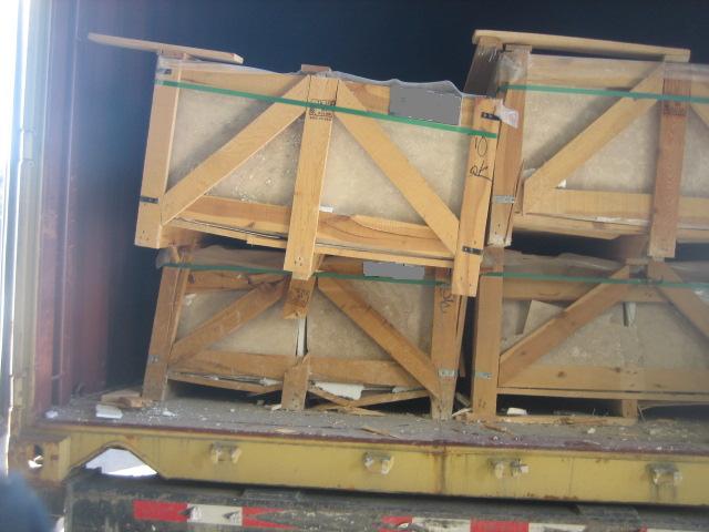 improperly loaded container